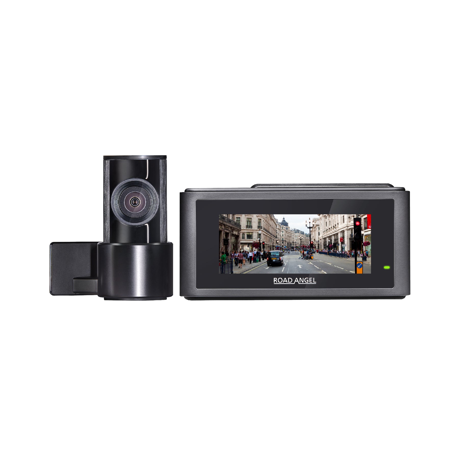 Road Angel Halo Play 4K Dual Dash Cam with 3.2" Screen, Parking Mode & Quick Release mounting