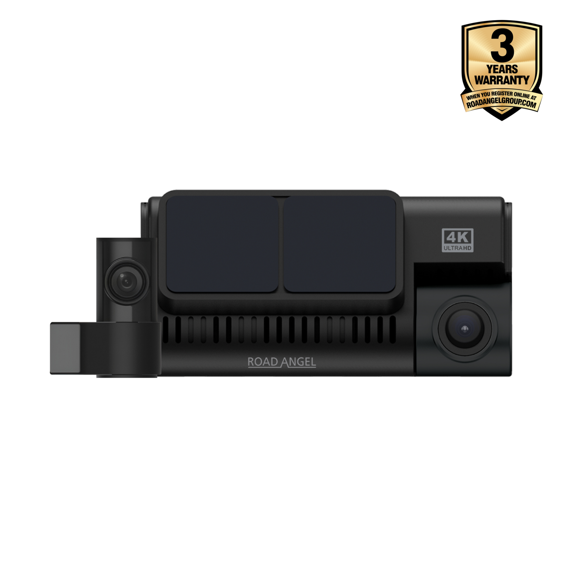 Road Angel Halo Ultima 4K Dual Dashcam mit Parkmodus und Schnellverschlusshalterung
