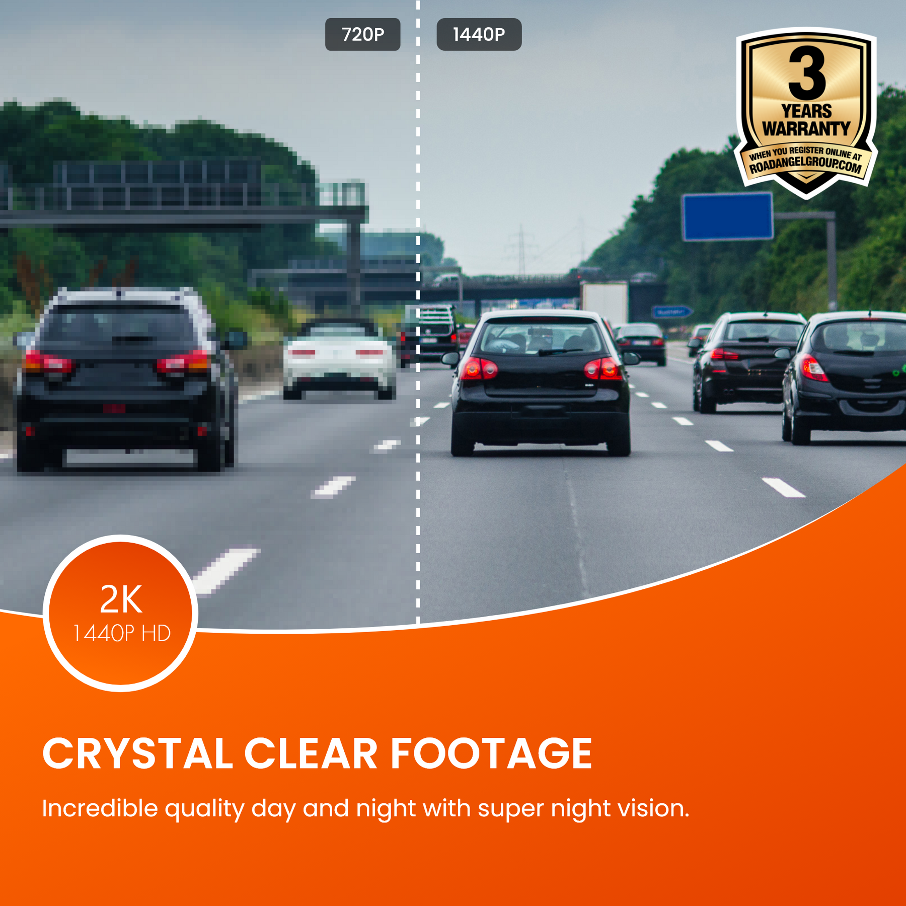 Caméra embarquée Road Angel Halo Drive 2 1440p QHD