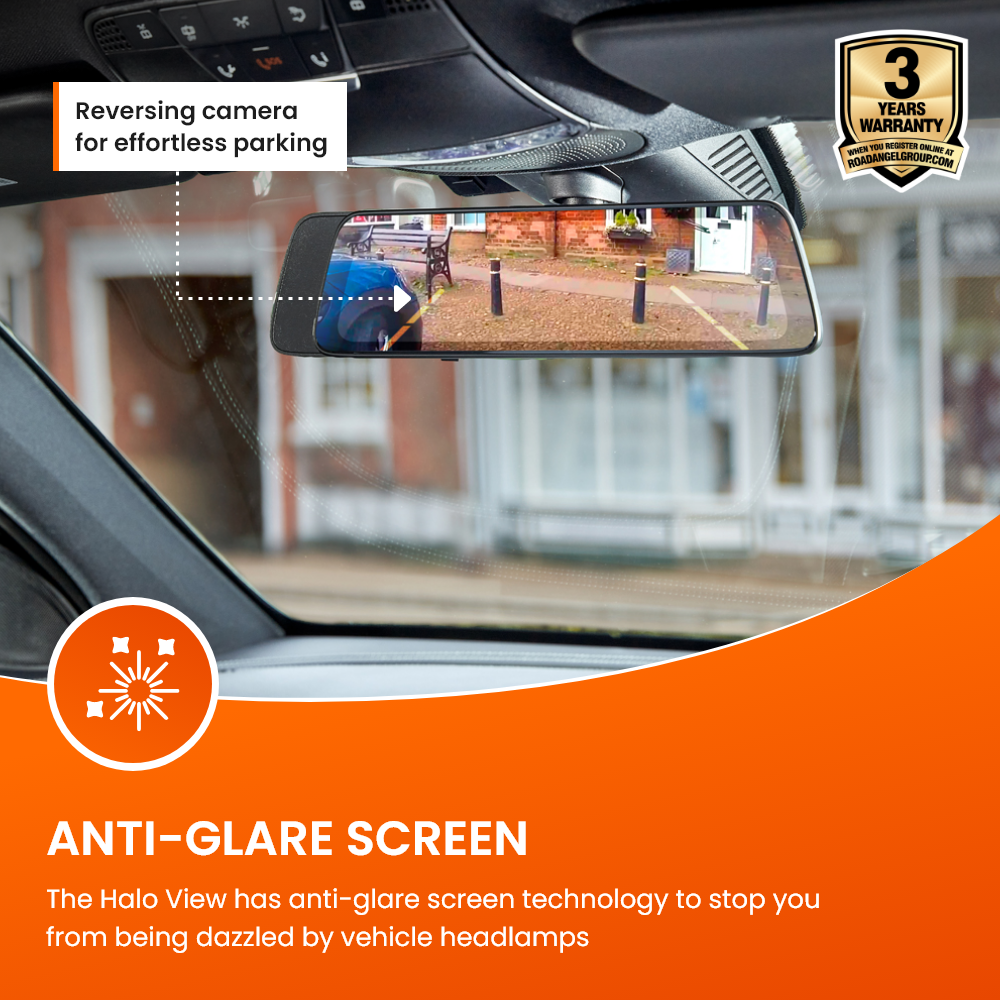 Road Angel Halo View 2 Écran de visualisation et Dashcam avec écran tactile 10 pouces et mode de stationnement double