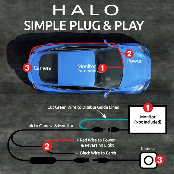 Road Angel Halo Universelle Rückfahrkamera – RA8100