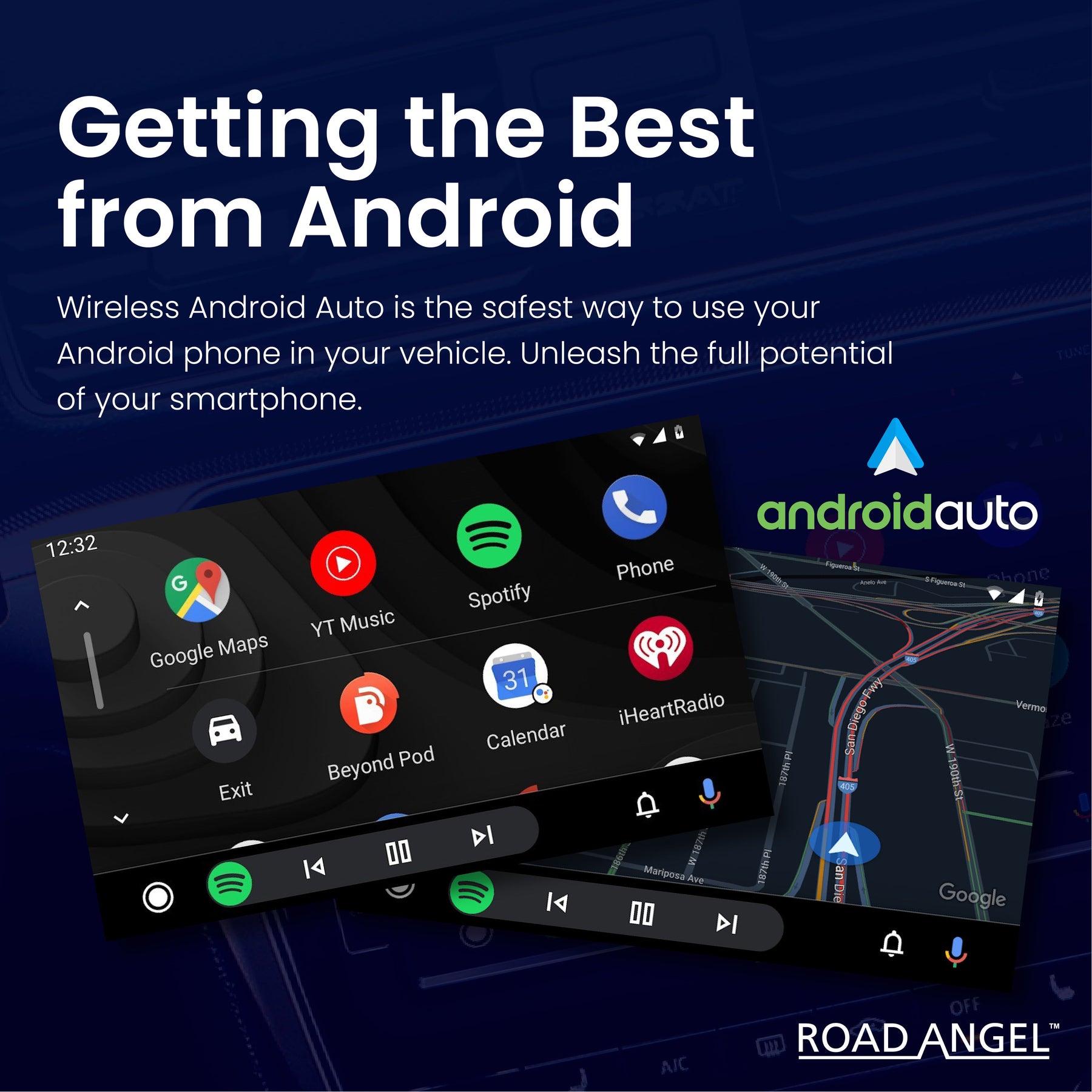 Road Angel RAAA1 Android Auto Kabelloser Adapter