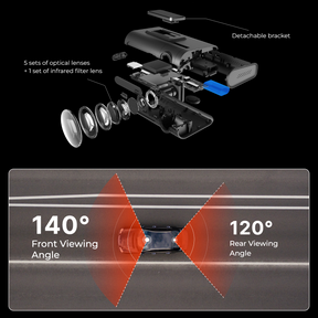 Road Angel Halo Pro 2K-Dashcam vorne und 1K hinten mit Dual-Parkmodus