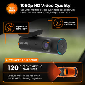 New - Halo Spark Full HD 1080p Single Dash Camera With Parking Mode & Winter Mode (USB-C)