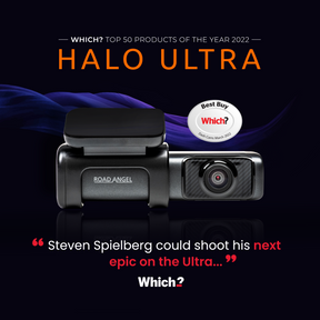 Road Angel Halo Ultra 4K Dashcam mit Hardwiring-Kit mit internem 64-GB-SSD-Speicherpaket
