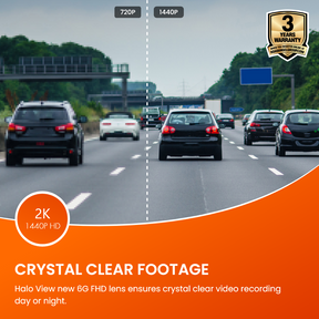 Road Angel Halo Vision Rückspiegel und Dashcam mit SD-Karte und Kabelsatz im Paket 