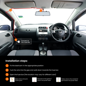 HWK5VIEW - Road Angel Halo Dash Cam Festverdrahtungssatz – für Halo View / Halo Vision