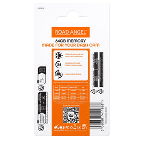 Road Angel 64 GB MicroSD-Karte – Automobilqualität, hergestellt für Halo Dash Cams 