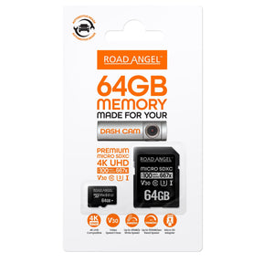 Road Angel 64 GB MicroSD-Karte – Automobilqualität, hergestellt für Halo Dash Cams 